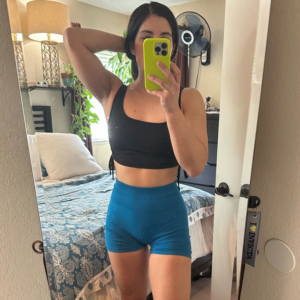 EUC Black Crop Top with Ties